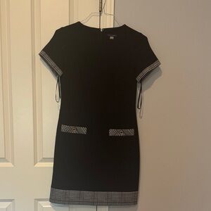 Tommy Hilfiger Black and Gray Mini Dress